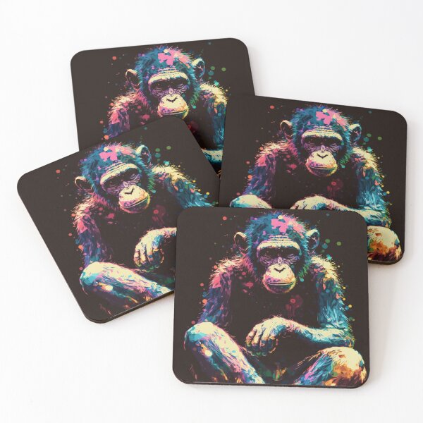 Item preview, Pondering Chimp Poster  designed and sold by WSMonkeyPosters.