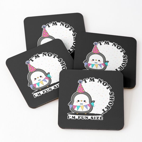 Item preview, I’m not Short, I’m Fun Size | Cute Party Penguin with Confetti designed and sold by Kimochi-Shop.