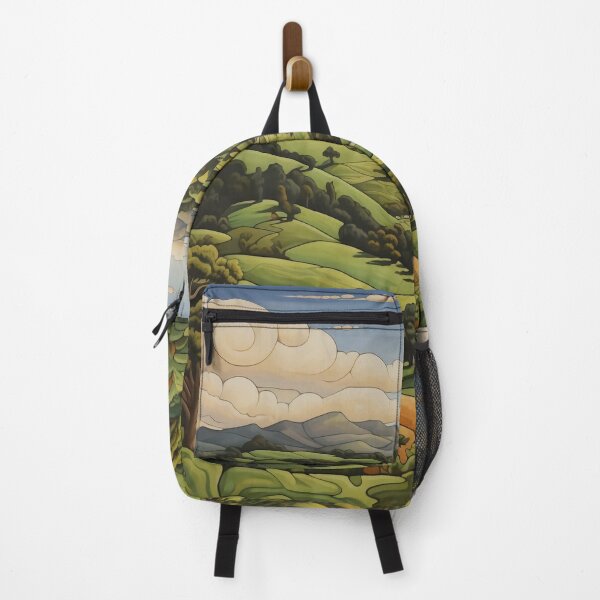 Item preview, The beautiful drawing of upcountry hill sightseeing digital art designed and sold by EternityLoves.