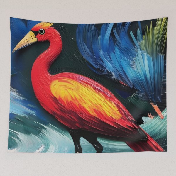 Item preview, Stylized Flamingo, impasto, Ai Generated Art  designed and sold by ACC .
