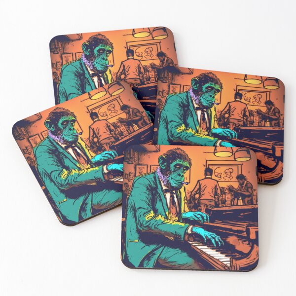 Item preview, Piano Monkey Poster designed and sold by WSMonkeyPosters.