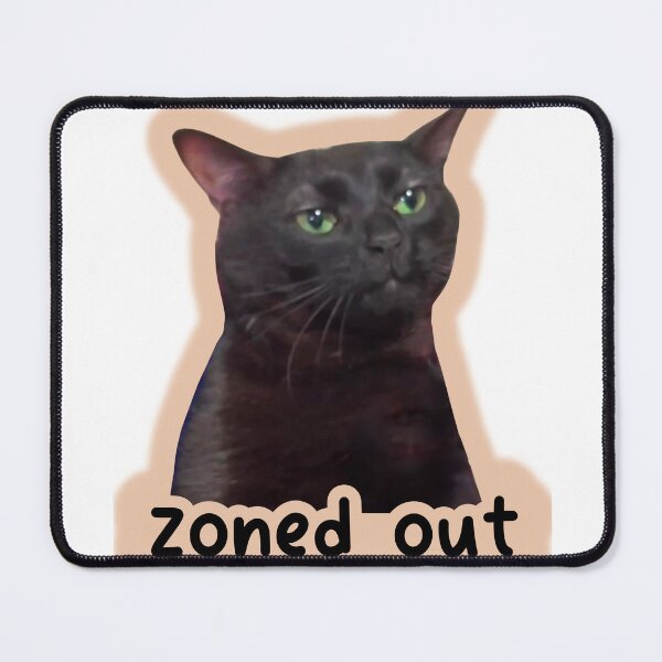 Item preview, Zoned out black cat Funny cat meme, black cat meme, Thinking cat designed and sold by LoveYaToo.