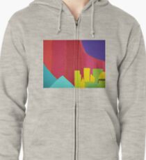 Purple Sun (Facemadics colorful abstract painting) Zipped Hoodie