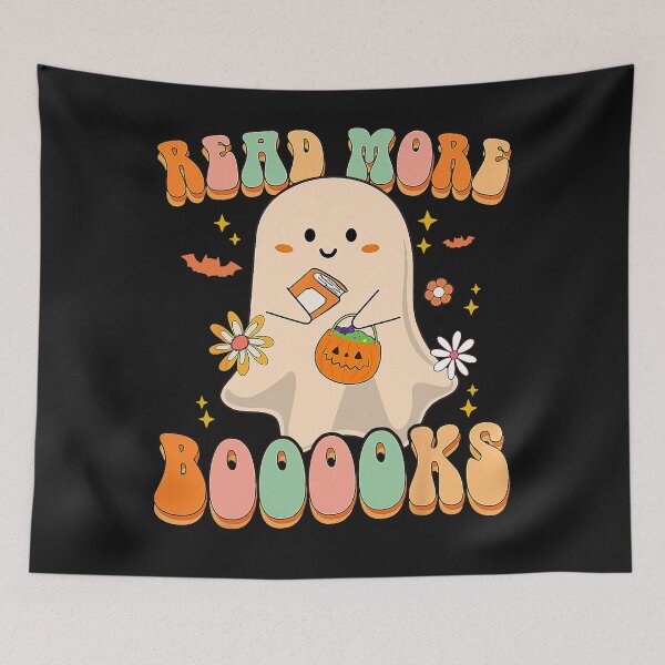 Aperçu de l'œuvre Groovy Read More Books Cute Ghost Boo Funny Halloween Kids créée et vendue par mainana78.