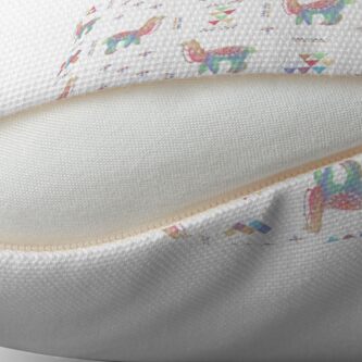 Alternate view of Colorful Alpaca Throw Pillow