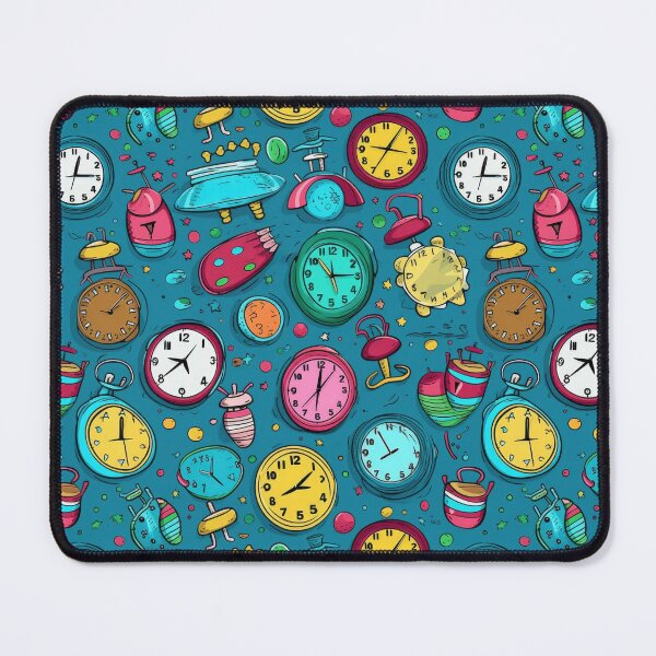 Item preview, cute clock seamless designed and sold by NatthyDesign.