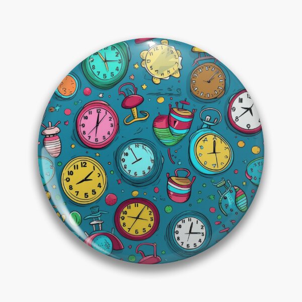 Item preview, cute clock seamless designed and sold by NatthyDesign.