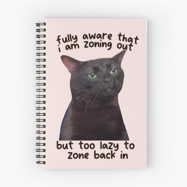 Item preview, Zoned out black cat Funny cat meme, black cat meme, Thinking cat,  designed and sold by LoveYaToo.