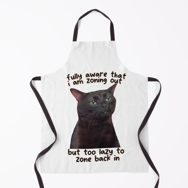 Item preview, Zoned out black cat Funny cat meme, black cat meme, Thinking cat, designed and sold by LoveYaToo.