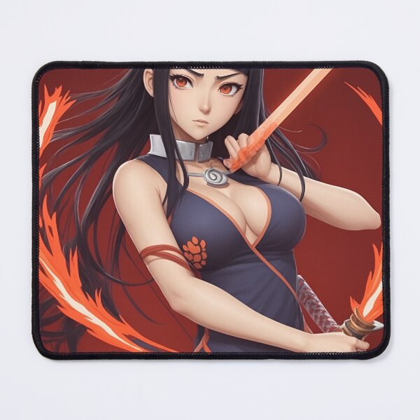Item preview, "Anime Warrior: Sword-Wielding Girl in Battle Stance" T- shirt designs   designed and sold by AyushAIImage01.
