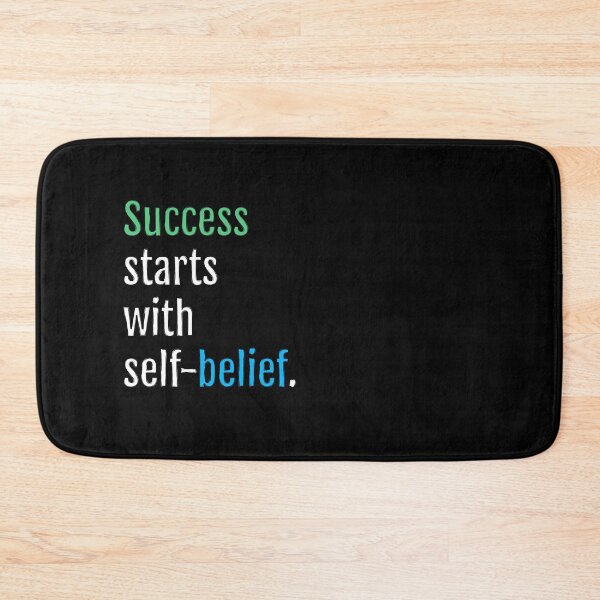 Item preview, Success starts with self-belief. (Black Edition) designed and sold by QuotopiaThreads.