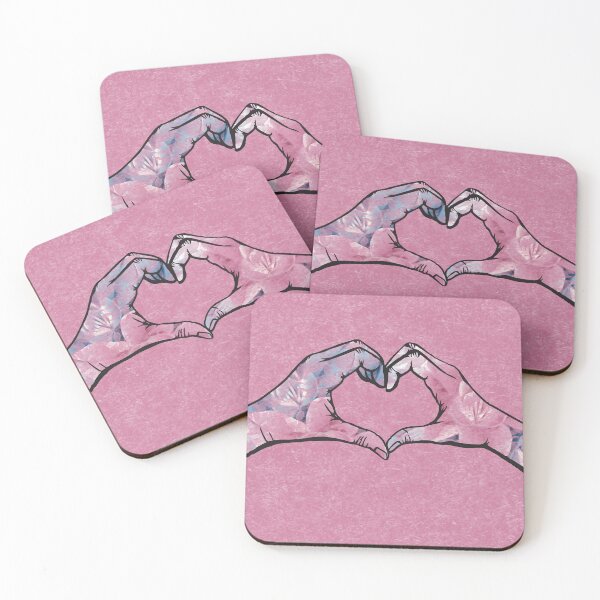 Item preview, Heart Hands on Pink Background designed and sold by m2inspiration.