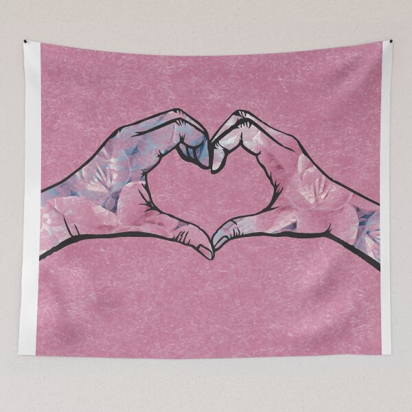 Item preview, Heart Hands on Pink Background designed and sold by m2inspiration.