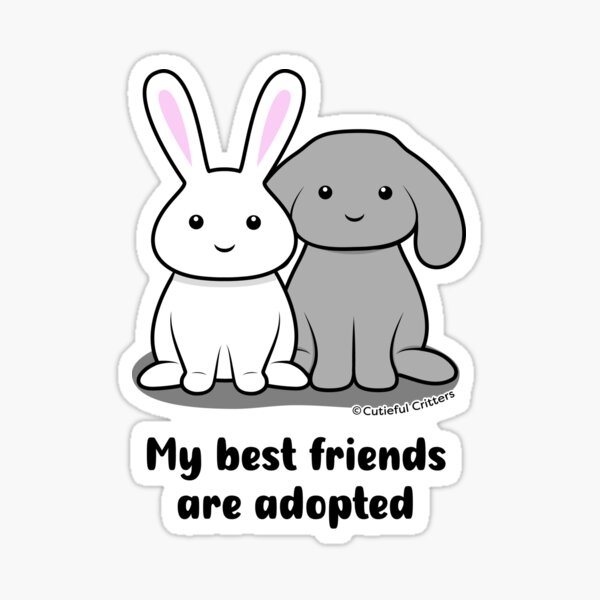 Item preview, My Best Friends are Adopted designed and sold by Cutieful Critters.