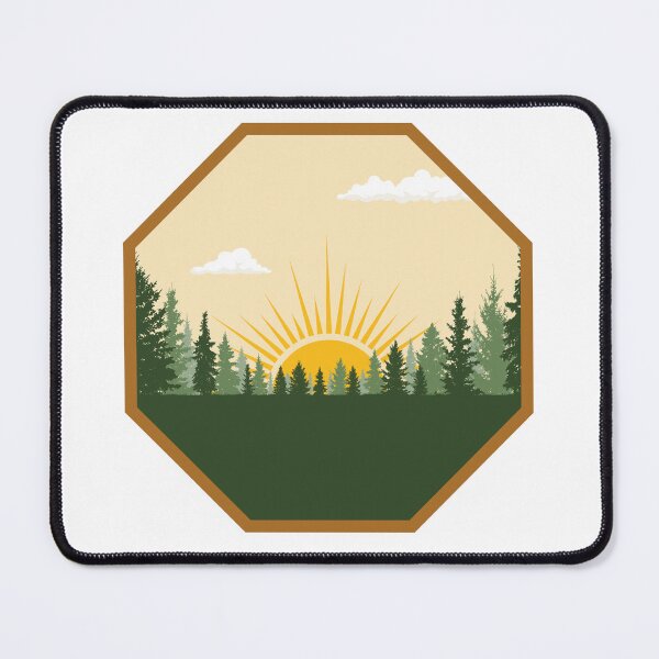 Item preview, Bordered Sunrise in the Woods designed and sold by LittleCabinLife.