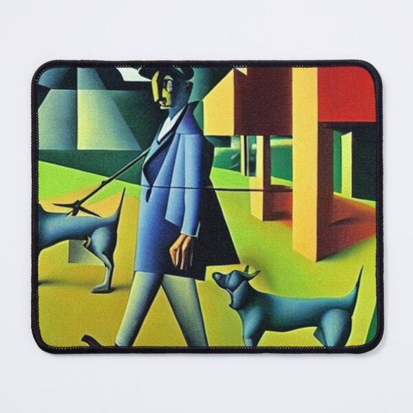 Item preview, Dog walking man in park designed and sold by George Hutton Hunter.