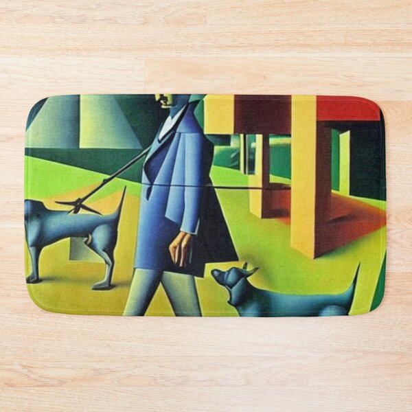 Item preview, Dog walking man in park designed and sold by George Hutton Hunter.