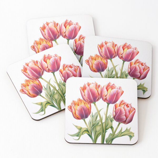 Item preview, Four red Tulip  designed and sold by Madeby-JudyBoo.
