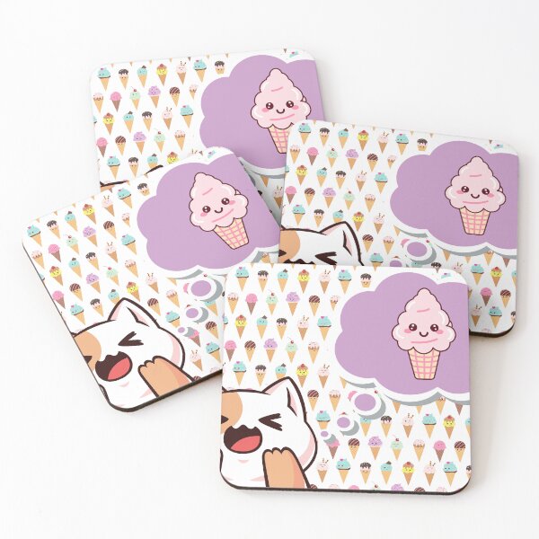 Item preview, Kitten Cat Wants Ice Cream designed and sold by lilboxofrandom.