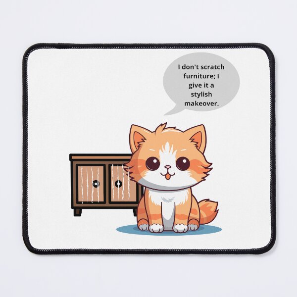 Item preview, Cute cat scratching furniture designed and sold by Spartan19.
