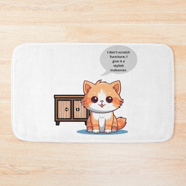 Item preview, Cute cat scratching furniture designed and sold by Spartan19.