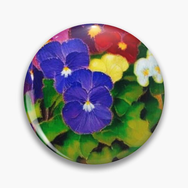 Item preview, Pansies in brass vase designed and sold by George Hutton Hunter.