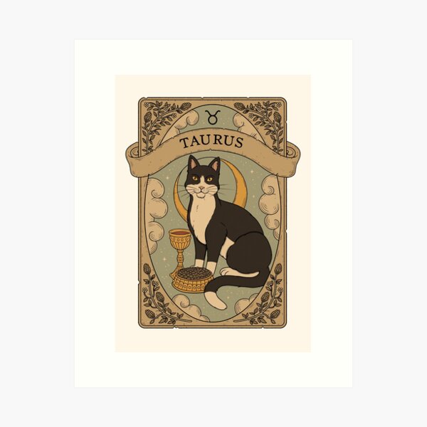 Item preview, Taurus - Cats Astrology designed and sold by Thiago Corrêa.