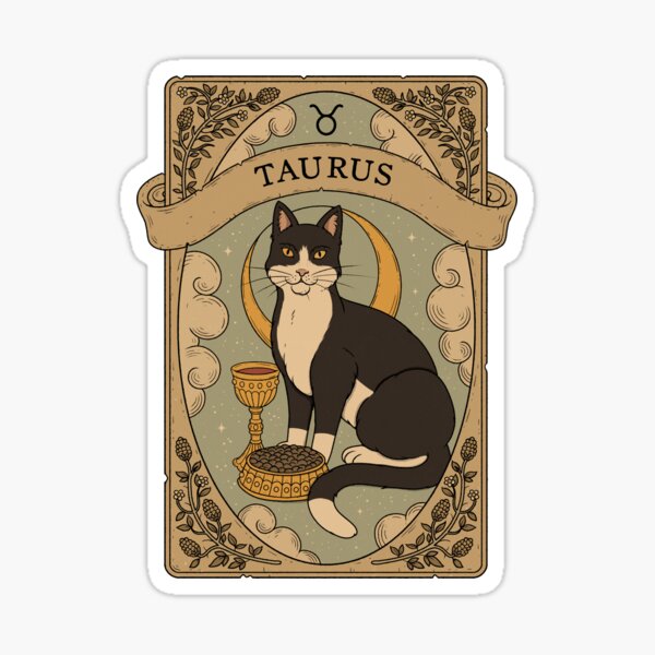 Item preview, Taurus - Cats Astrology designed and sold by Thiago Corrêa.