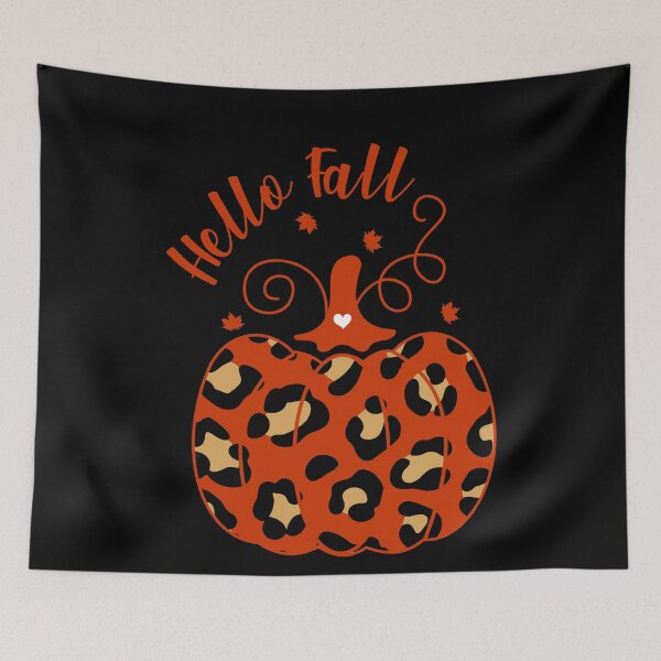 Item preview, Cute Pumpkin Leopard Hello Fall designed and sold by Tetete.