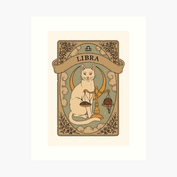 Item preview, Waage – Katzen-Astrologie designed and sold by Thiago Corrêa.