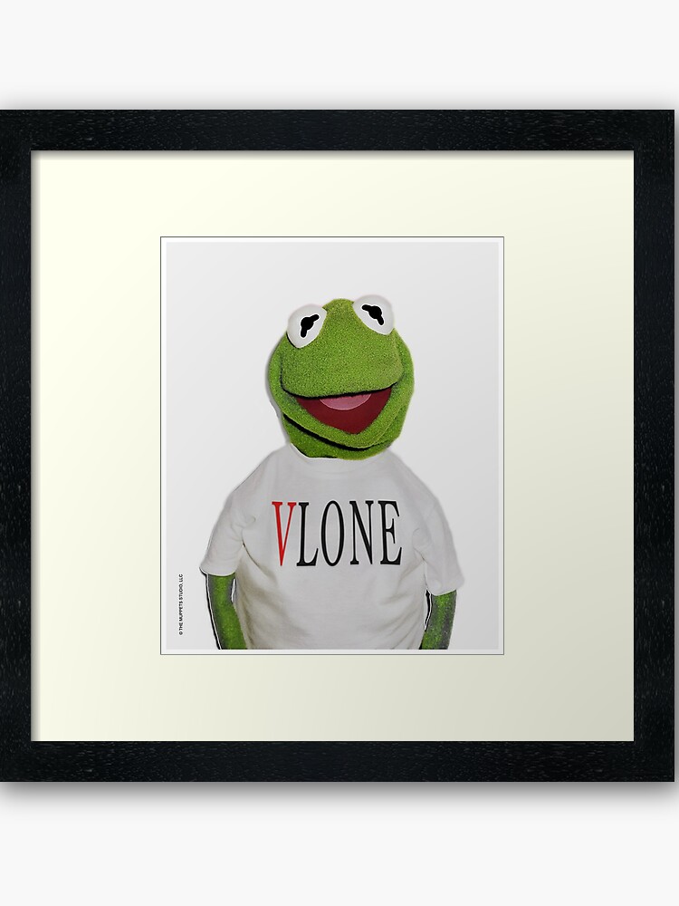 Supreme New York Kermit Vlone Tee Framed Art Print - 