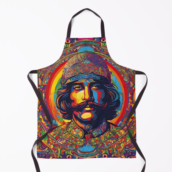 Artikelvorschau, Psychedelischer Hippie-Mann, andersweltlich, farbenfroher Festival-Tie-Dye entworfen und verkauft von CM7Designs.