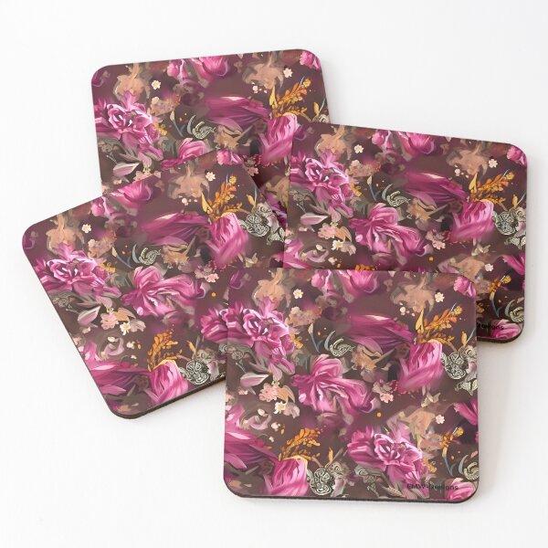 Item preview, purple flowers with silver and gold accents designed and sold by DieKuenstlerei.