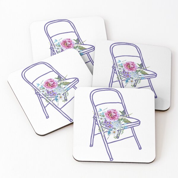 Item preview, folding chair flowers designed and sold by DESIGNIRIS.