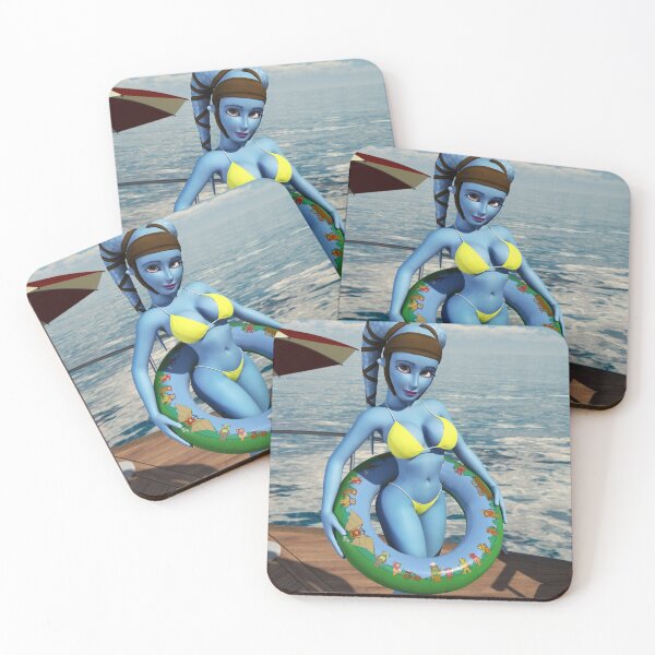 Item preview, Aayla Secura with rubber ring designed and sold by Péter Kondás.