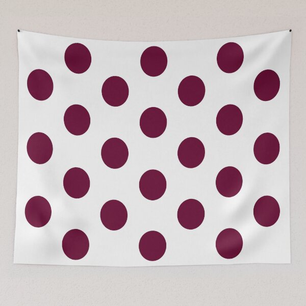 Item preview, Large BURGUNDY RED and WHITE POLKA DOTS designed and sold by RachelMacht.