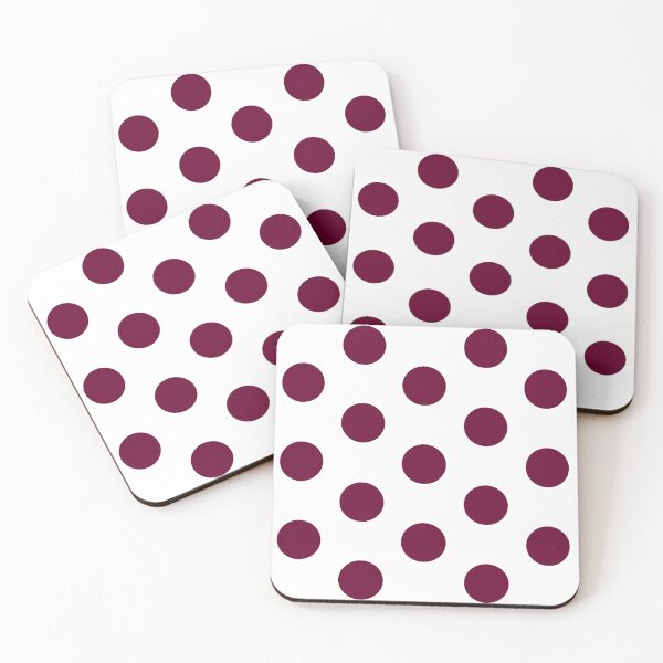 Item preview, Large BURGUNDY RED and WHITE POLKA DOTS designed and sold by RachelMacht.