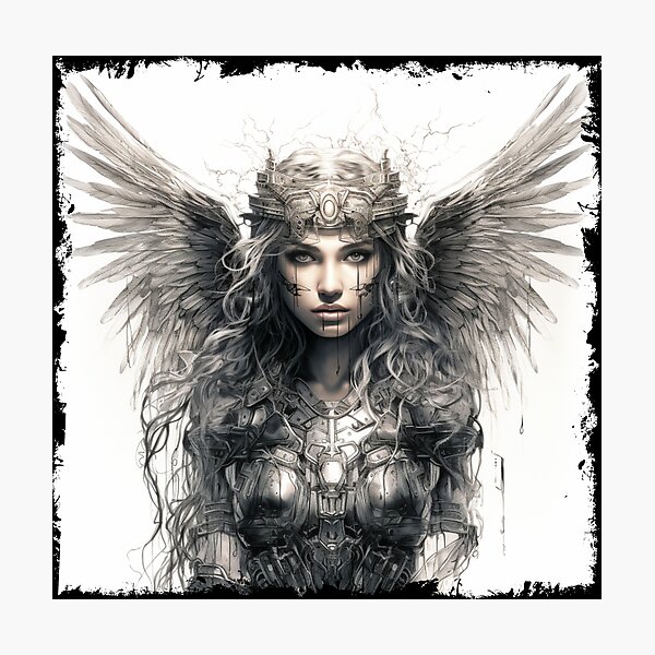 Valkyrie wing Fallen angel warrior woman' Mouse Pad