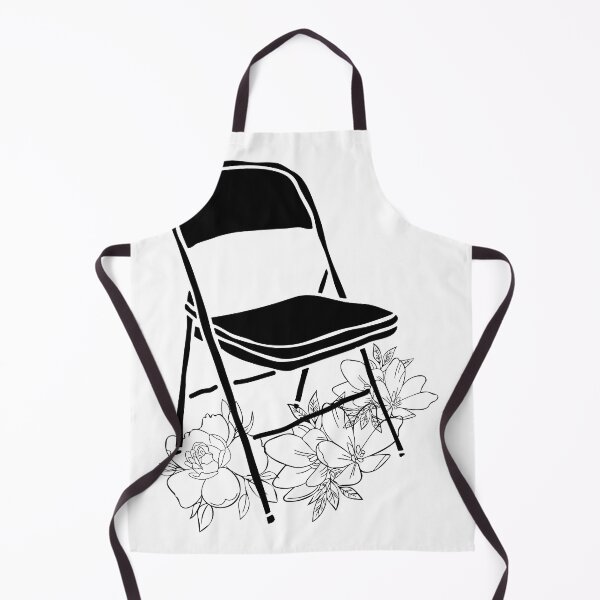 Item preview, folding chair flowers black and withe designed and sold by DESIGNIRIS.