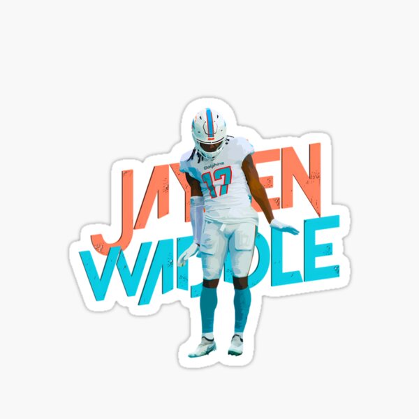 Jaylen Waddle Jersey Artwork Sticker for Sale by beekayprints