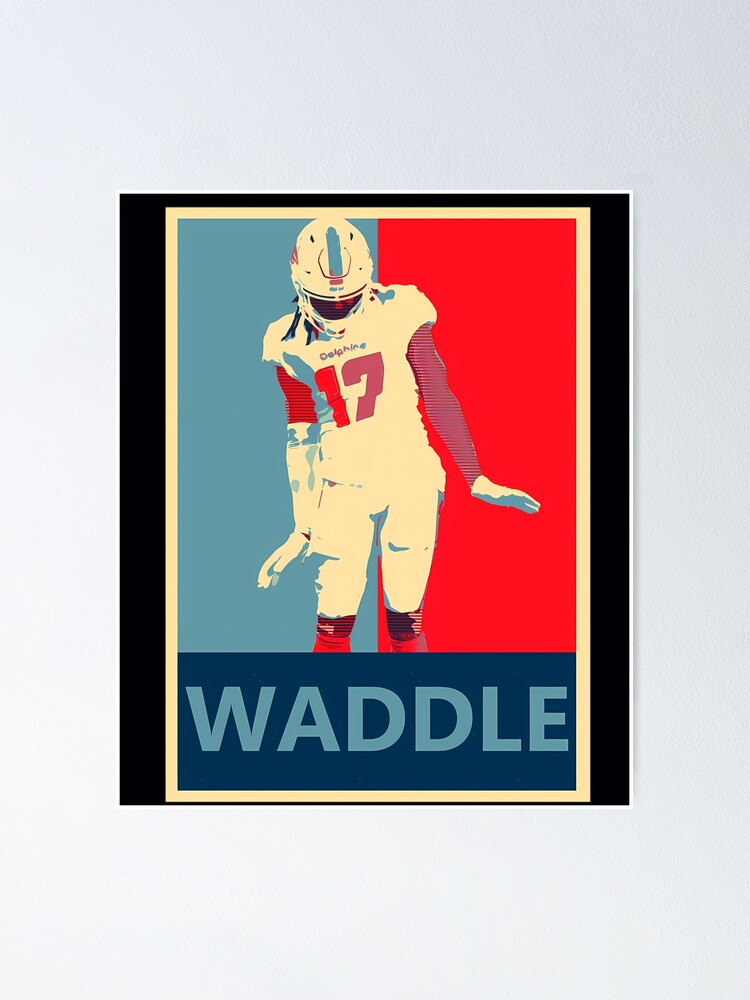 Jaylen Waddle 17 Jersey Sticker Essential T-Shirt for Sale by samirdari7