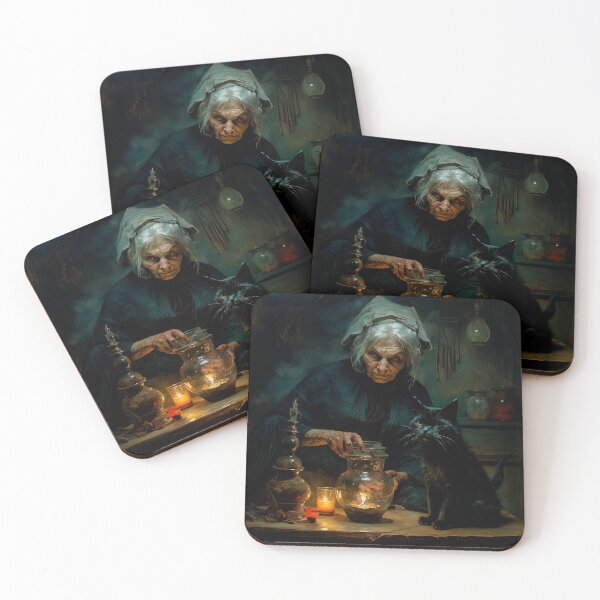 Item preview, Old Witch with her Black Cat designed and sold by Nabucodonoshop.