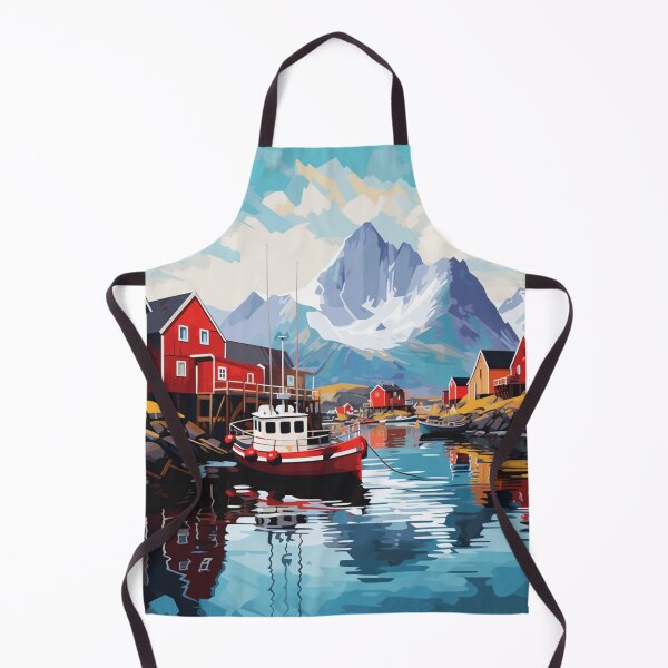 Item preview, A Pop Art Travel Print of the Lofoten Islands - Norway designed and sold by StudioRedKoala.