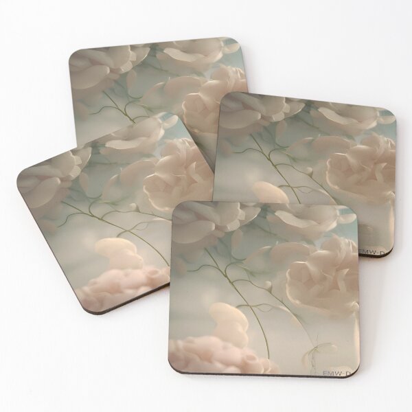 Item preview, romantic roses in cream color designed and sold by DieKuenstlerei.