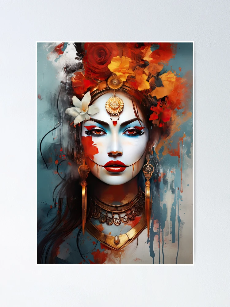 Mystical Hindu Goddess Modern Digital Painting - Ethereal Spiritual  Beauty Poster for Sale by All Souls Dream