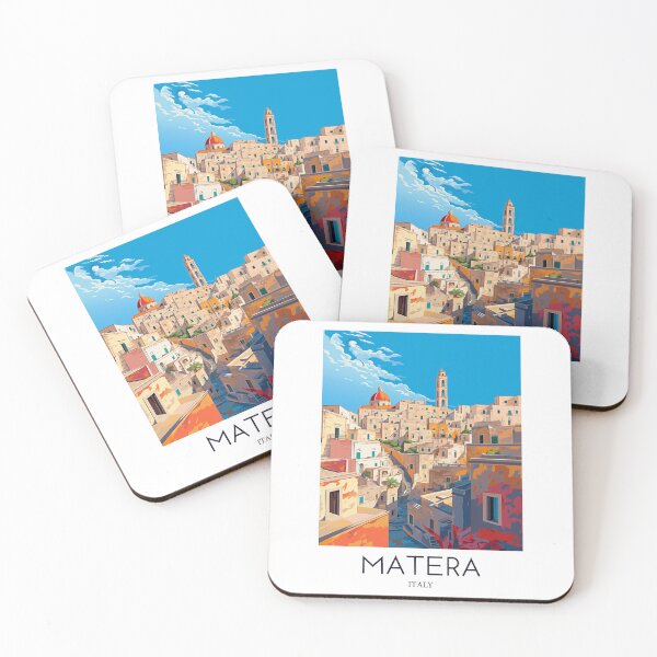 Item preview, A Pop Art Travel Print of Matera - Italy designed and sold by StudioRedKoala.
