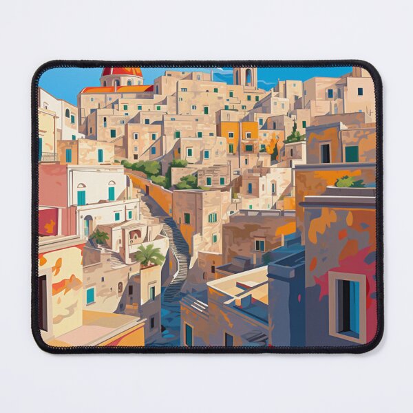 Item preview, A Pop Art Travel Print of Matera - Italy designed and sold by StudioRedKoala.