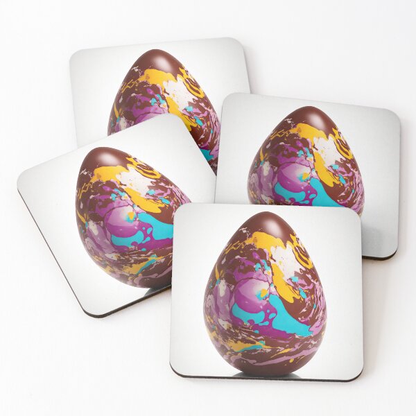 Item preview, Swirly color decorated chocolate Easter Egg designed and sold by ArtyBuys.