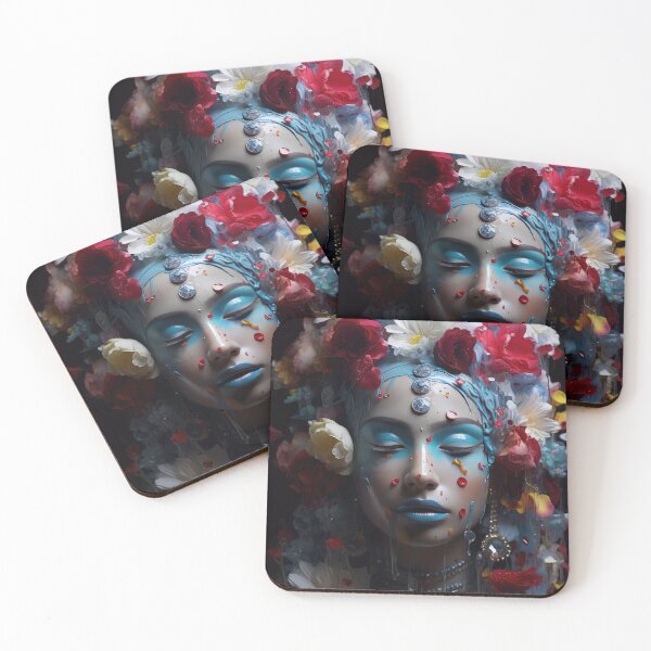 Item preview, Beautiful Hindu Goddess Modern Art - Radiant Expression of Divinity designed and sold by All Souls Dream.