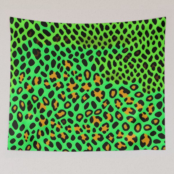 Item preview, Green and Orange Leopard Print 01 designed and sold by Artekinium.